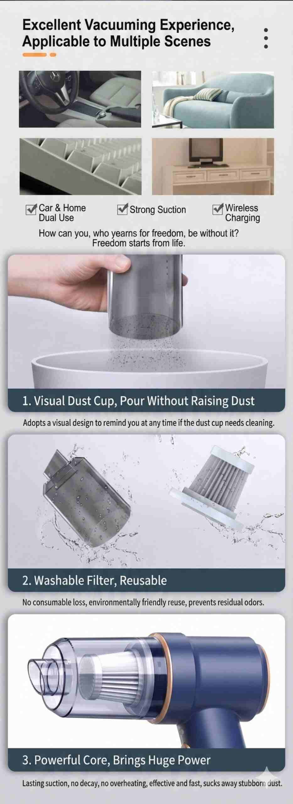 handheld vacuum cleaning car cup holder