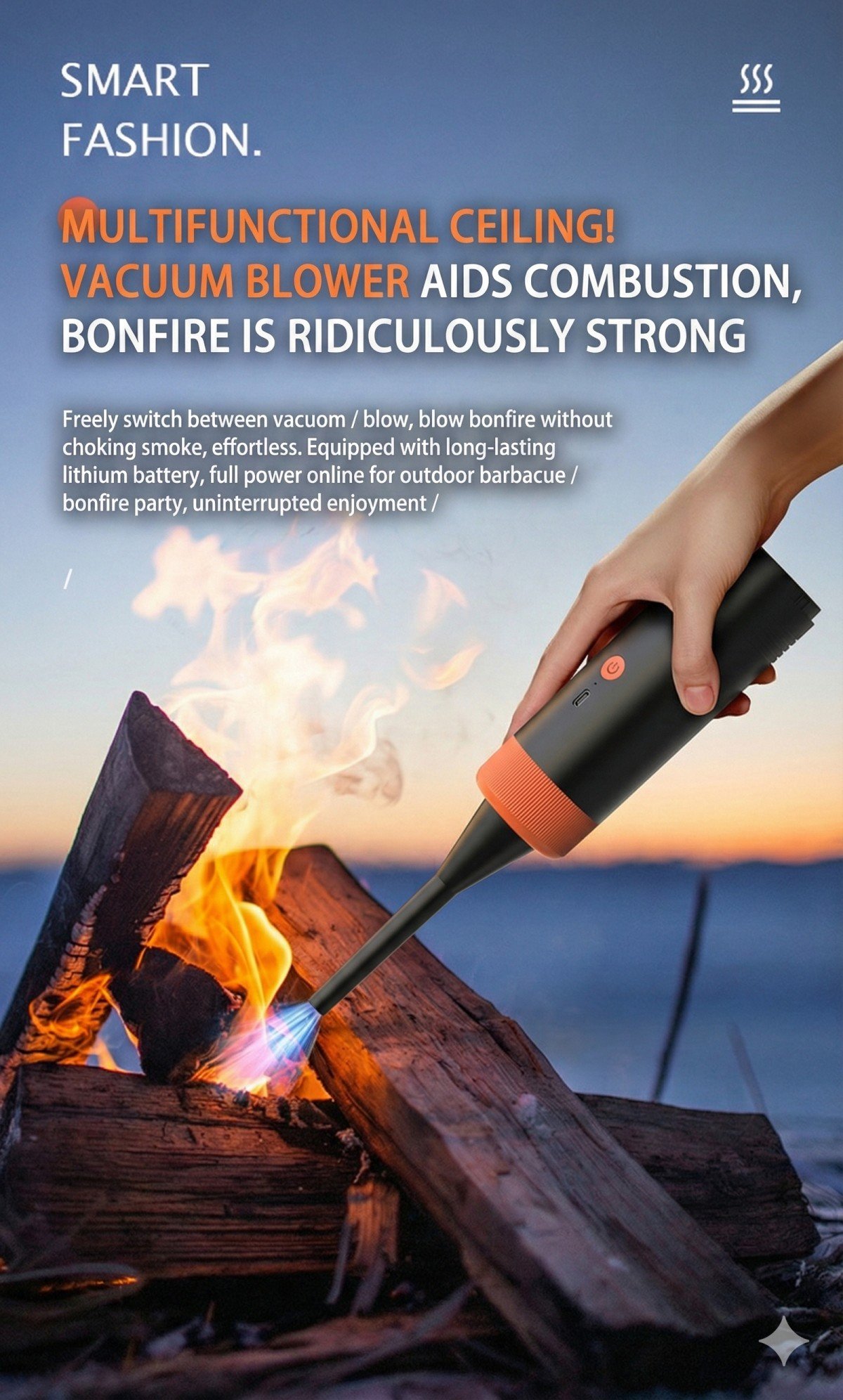 Hand holding mini cordless vacuum cleaning car cup holder