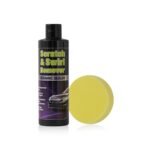 Car scratch remover kit featuring nano sparkle cloth and scratch repair cream for removing light automotive paint scratches