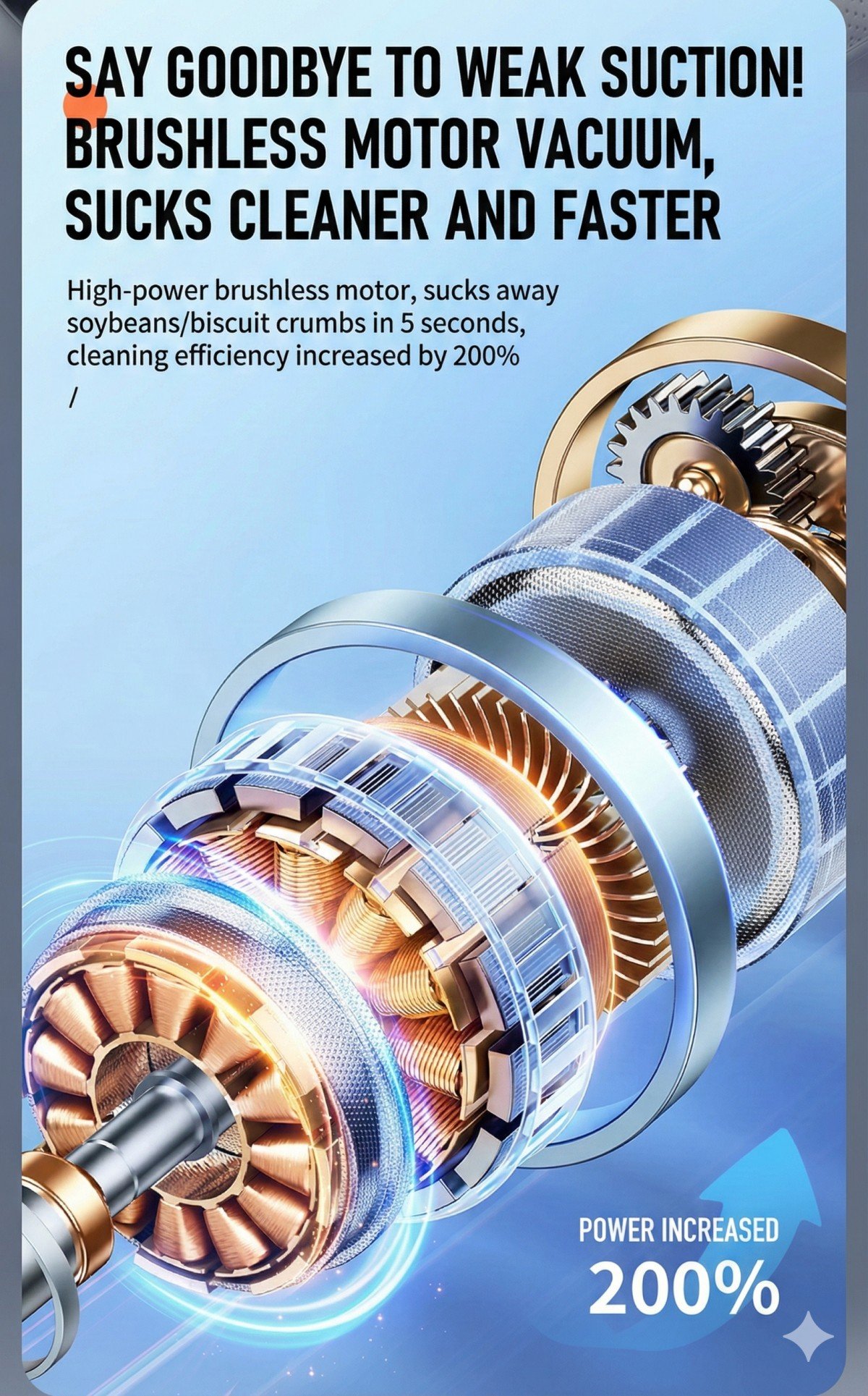 Hand holding mini cordless vacuum cleaning car cup holder