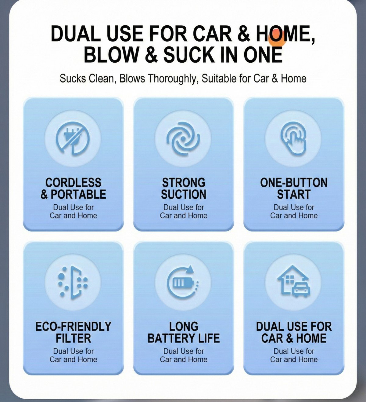 Hand holding mini cordless vacuum cleaning car cup holder