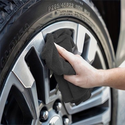 microfiber cleaning cloth wiping car dashboard