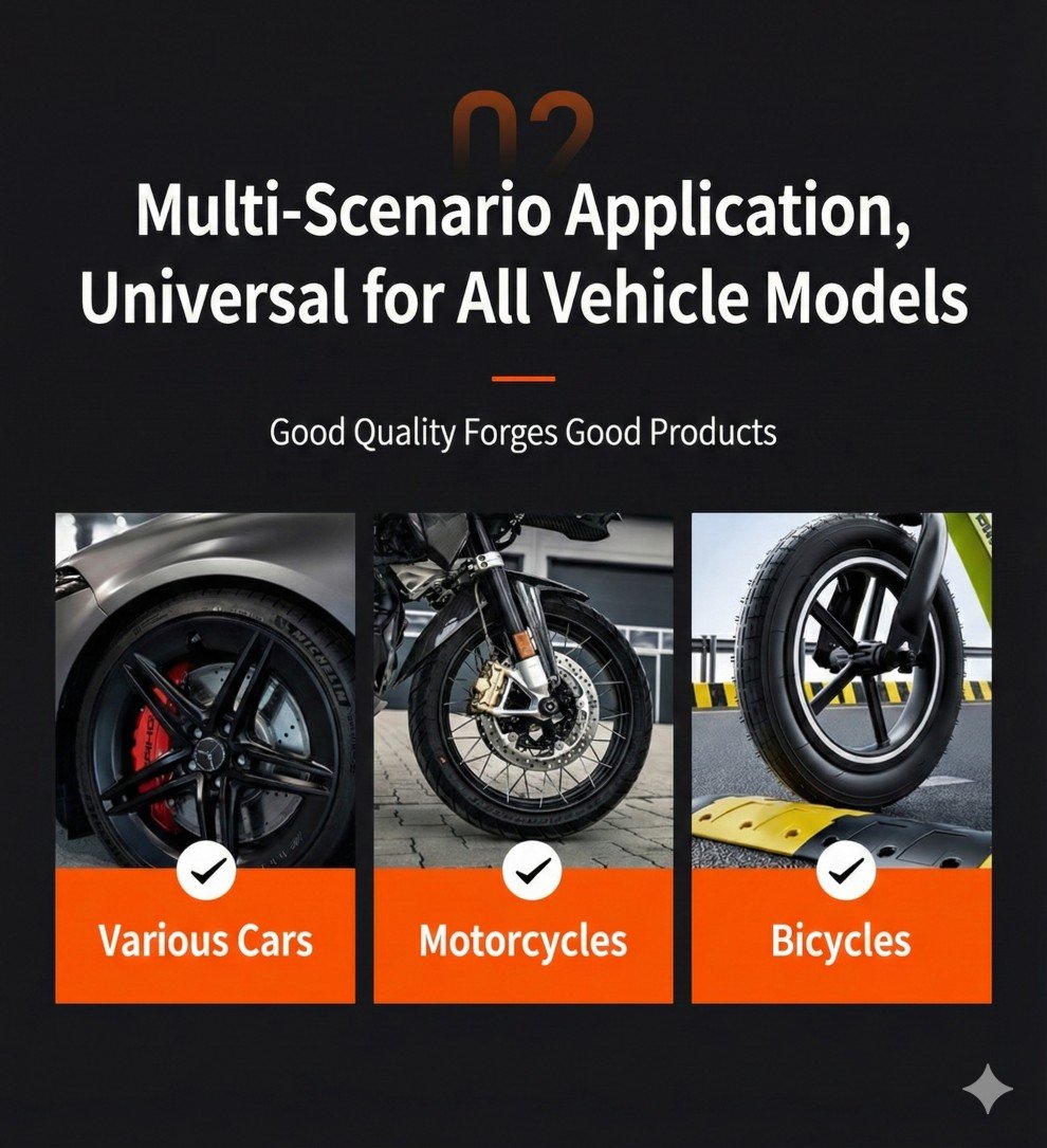 ETENWOLF T300 Digital Tire Pressure Gauge showing LED backlit display and measuring tire pressure on vehicle valve